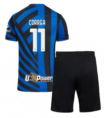 Inter Milan Joaquin Correa #11 Hemmakläder Barn 2024-25 Kortärmad (+ Korta byxor)